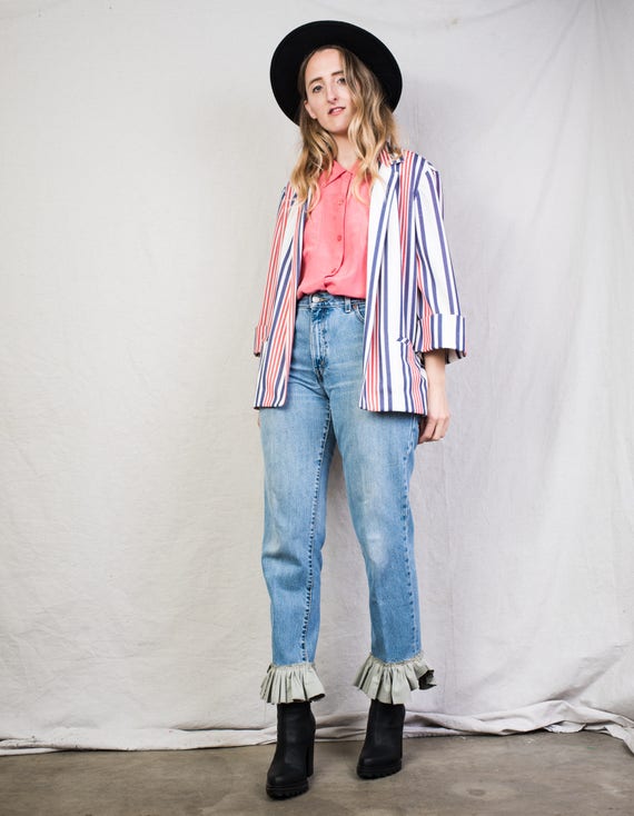AMAZING Vintage Striped Oversized Blazer / S / hip