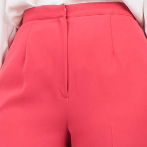 AMAZING Vintage Coral High Waist Trousers / S / hipster pants festival trousers boyfriend red pink tapered pants image 10