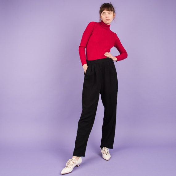 Vintage Charcoal Knit Pants / M/L