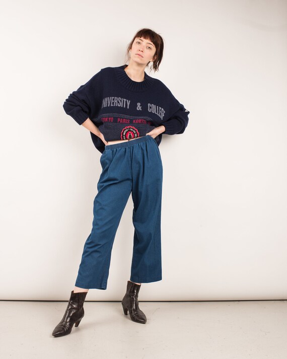 Vintage Blue Denim Easy Pants / S/M