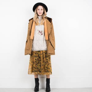 AMAZING Vintage Beige Heavy Weight Oversized Canvas Jacket / S / hipster jacket coat womens outerwear overcoat distressed image 8