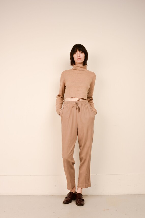 Vintage Toffee Crinkle Easy Pants / S/M