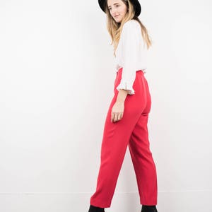 AMAZING Vintage Coral High Waist Trousers / S / hipster pants festival trousers boyfriend red pink tapered pants image 3