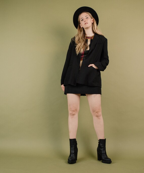 Vintage Black Oversized Blazer / S