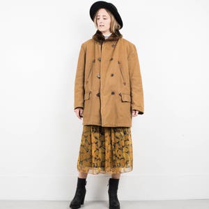 AMAZING Vintage Beige Heavy Weight Oversized Canvas Jacket / S / hipster jacket coat womens outerwear overcoat distressed image 7