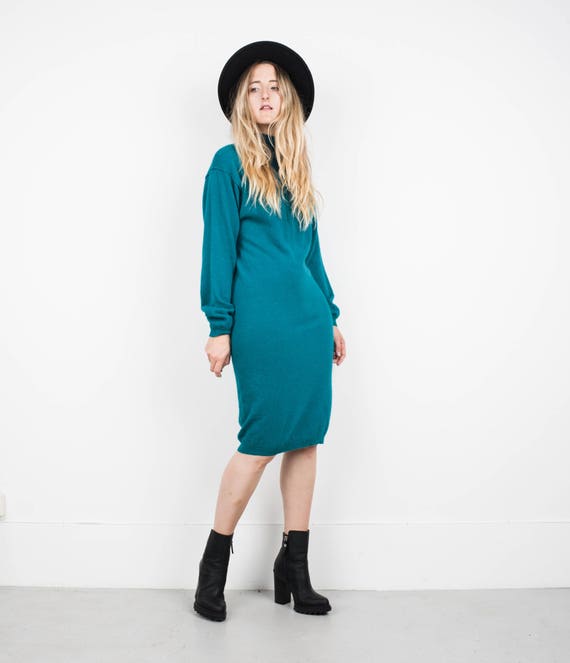 teal mock turtleneck