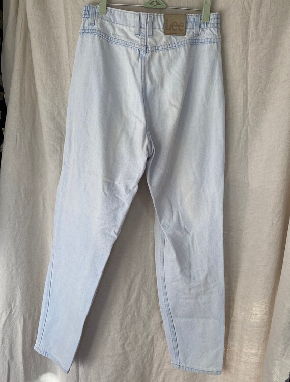 Vintage 80s LEE light wash denim pants, fits size… - image 3