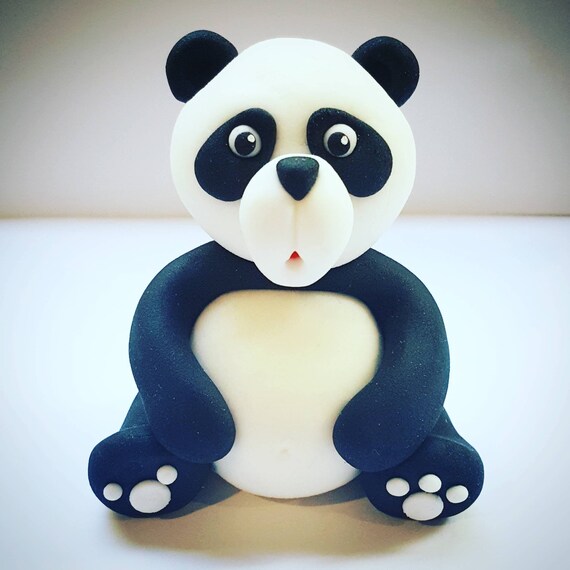 Panda Fondant Cake Topper Birthday Party | Etsy