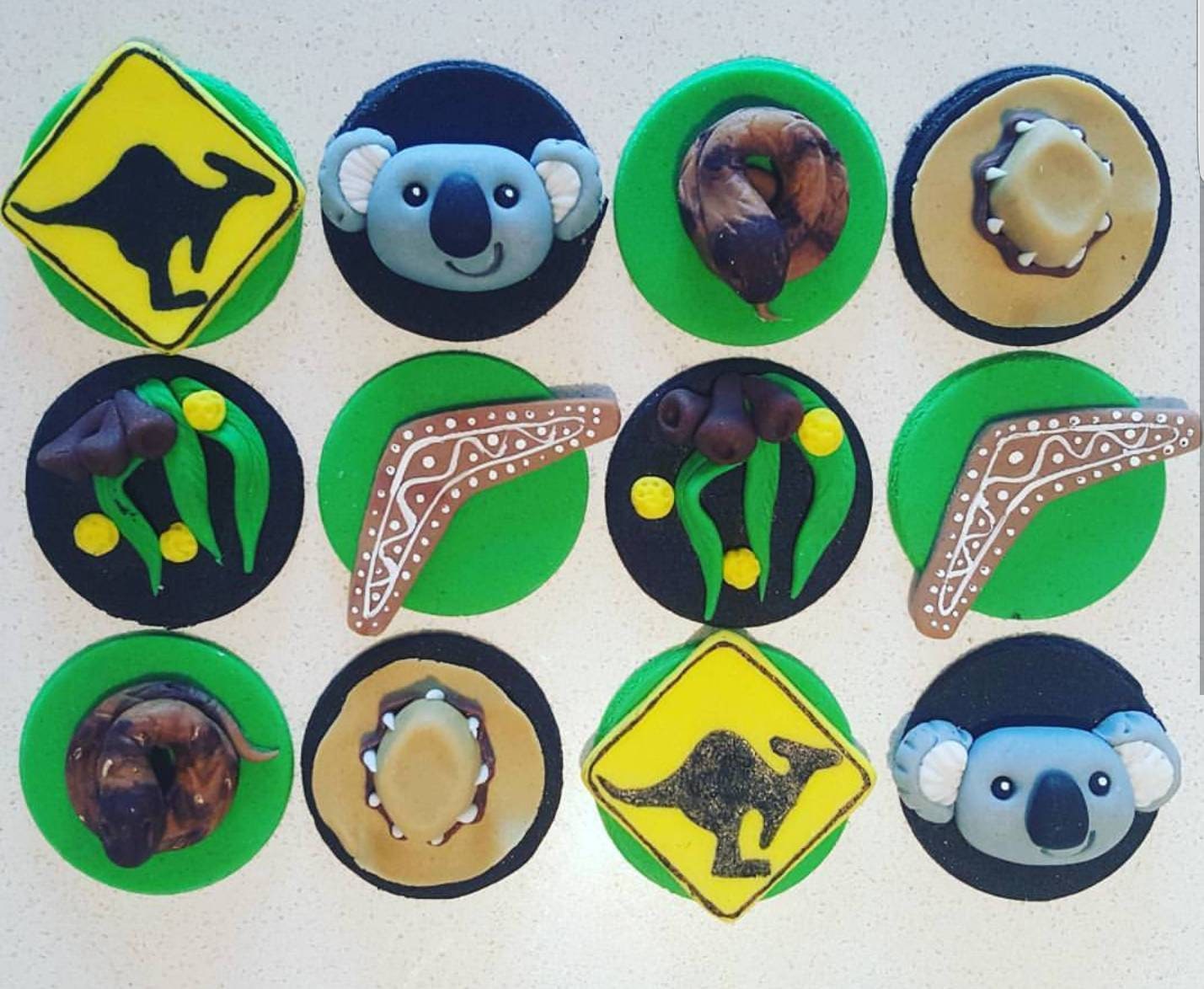 12 x Australian Fondant Cupcake Toppers Etsy