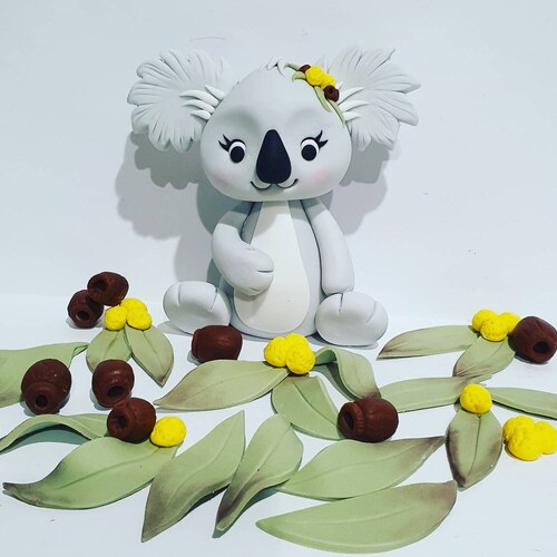 Koala Australiana Fondant Cake Topper Etsy Australia