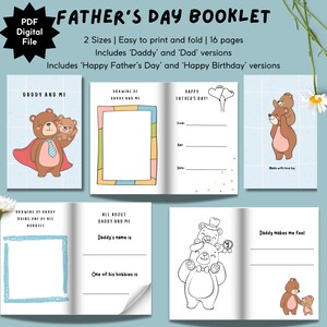 Father&#39;s Day DIY Book | Gift for Dad from Kids | Dad&#39;s Birthday Gift | Children DIY Book for Dad or Grandpa | Father&#39;s Day Activity Book