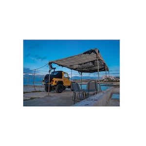 Arte mural de cartón pluma, impresión de un jeep costero estacionado en un día soleado, decoración playera para el hogar, imagen con vista al mar, póster de fotografía de naturaleza, ambiente veraniego