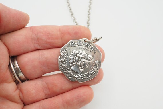 Jessica Elliot Sterling Silver 1906 60 Yard Dash Athletic Medal