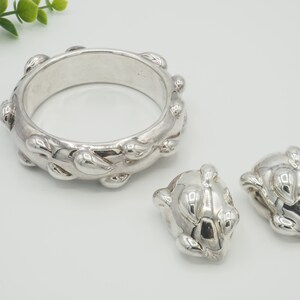 Frederic Jean Duclos Sterling Silver Bracelet Earrings Set