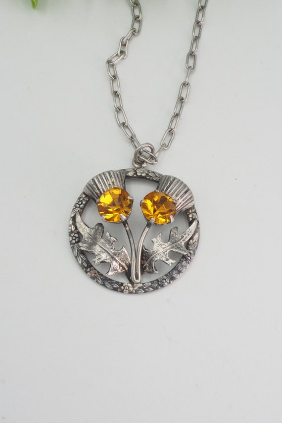 Vintage Ward Brothers sterling silver citrine Scot