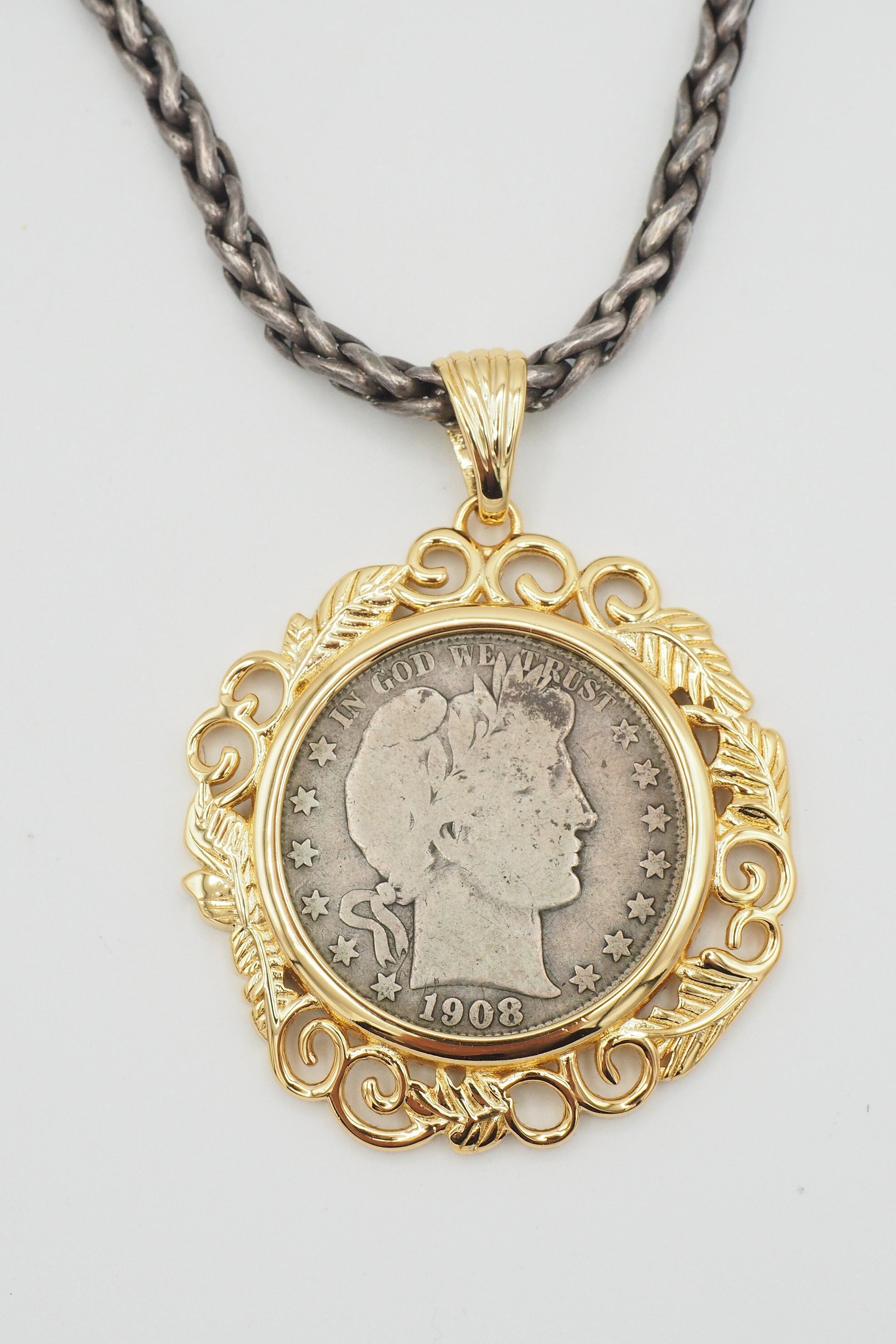 Collier Vintage - Chaîne Avec Pendentif, Modèle N130, Occasion
