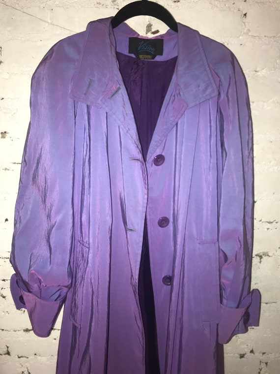 Vintage Vision 80’s Women's Purple Jacket Metalli… - image 4