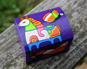 ロシアのパレフ漆器箱「スネグーラチカ」ロシアの雪娘、手描き