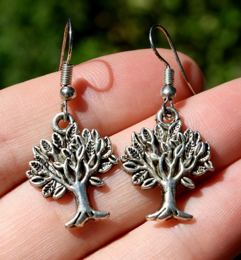 925 Sterling Silver Tree Earrings Growth Plant Tree Jewelry
