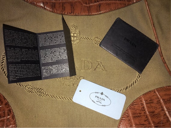 Prada Vintage Canvas Hobo Hand Bag