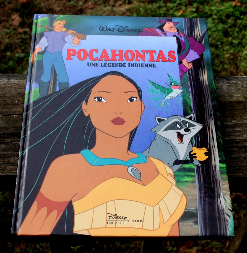 Walt Disney Pocahontas Book French Language Vintage Disney