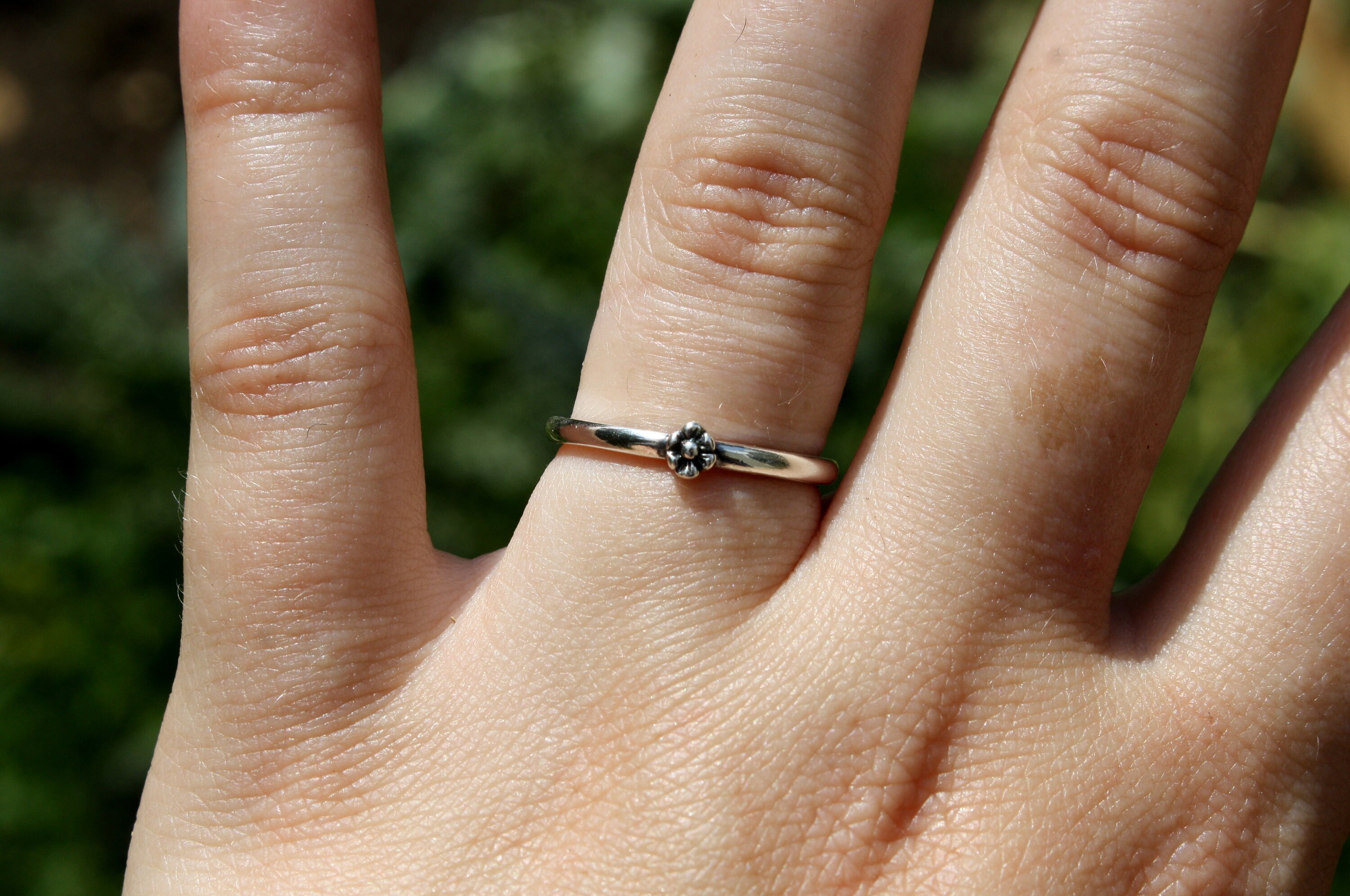 Amazon.com: Flowers & Leaves Ring 925 Sterling Silver