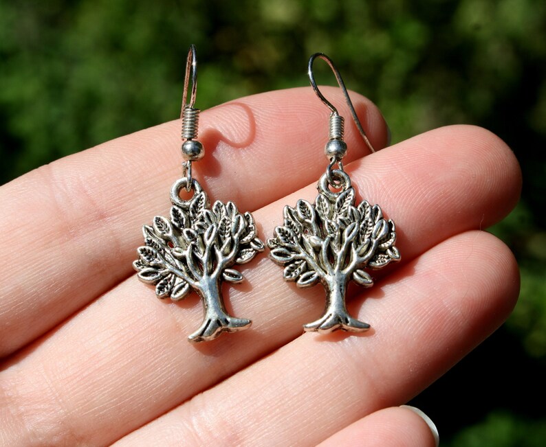925 Sterling Silver Tree Earrings Growth Plant Tree Jewelry