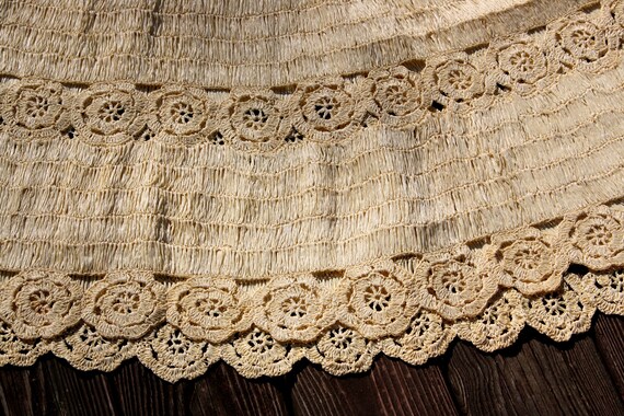 1950's Raffia Skirt Vintage Woven Handmade Flared