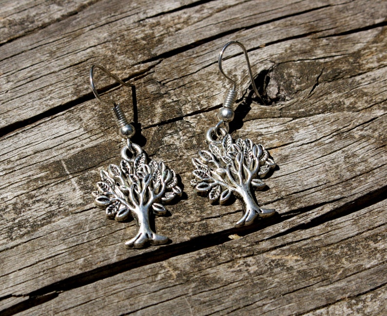 925 Sterling Silver Tree Earrings Growth Plant Tree Jewelry