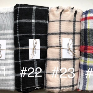 Blanket Scarf Plaid, Tartan Blanket Scarf, Tartan Shawl, Oversized Plaid Scarf image 7