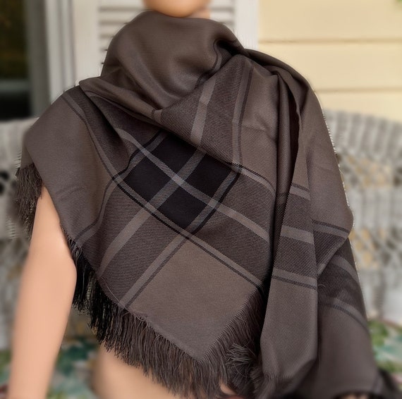 Blanket Scarf Brides, Bridesmaid Gift, Chic Brown Scarves for