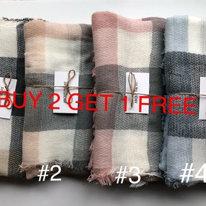 Bridal Blanket Scarf ,Tartan Shawl, Bridesmaid gift, Mother’s day gift, Blanket scarves for women ,gift for her
