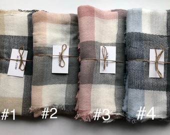Blanket Scarf Plaid, Valentines day Blanket Scarf, Blanket Scarf Tartan, Oversized Scarf