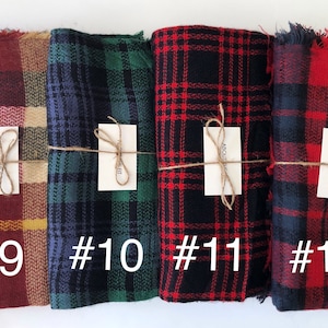 Blanket Scarf Plaid, Tartan Blanket Scarf, Tartan Shawl, Oversized Plaid Scarf image 4