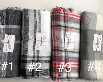 Blanket Scarf, plaid blanket scarf, oversized scarf, blanket scarf tartan, gift for her