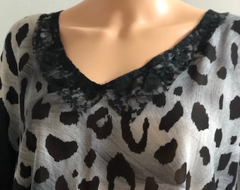 Black White Beach Cover up | Leopard Beach Coverups | Tunic cover ups| gift for her