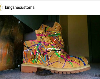 Splatter Paint Timberland Construction 