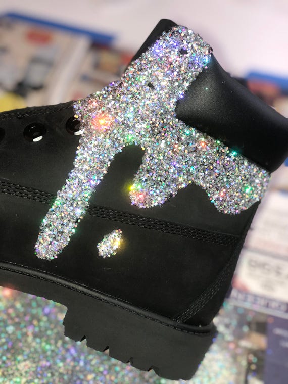 black glitter timbs