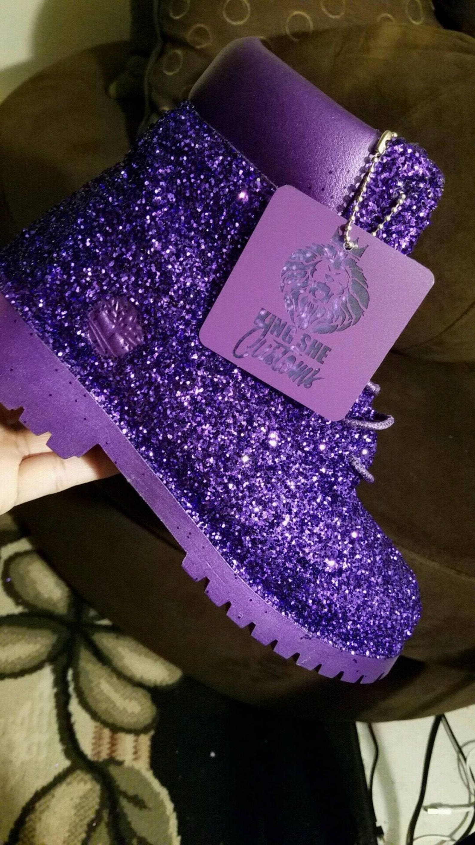 Sparkly/ Glitter Timberland Boots Etsy