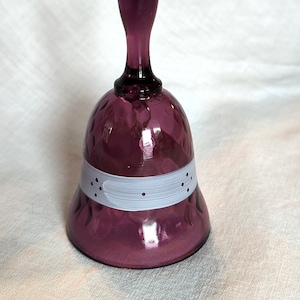 Fenton Miniature Purple Diamond Optic Bell
