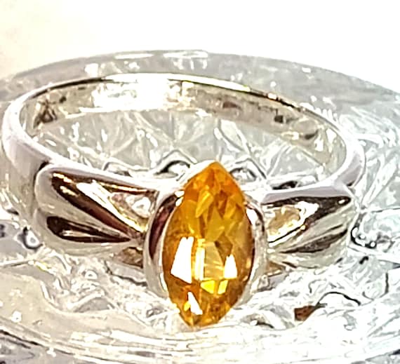 Sterling Marquis Topaz Ring SCBS