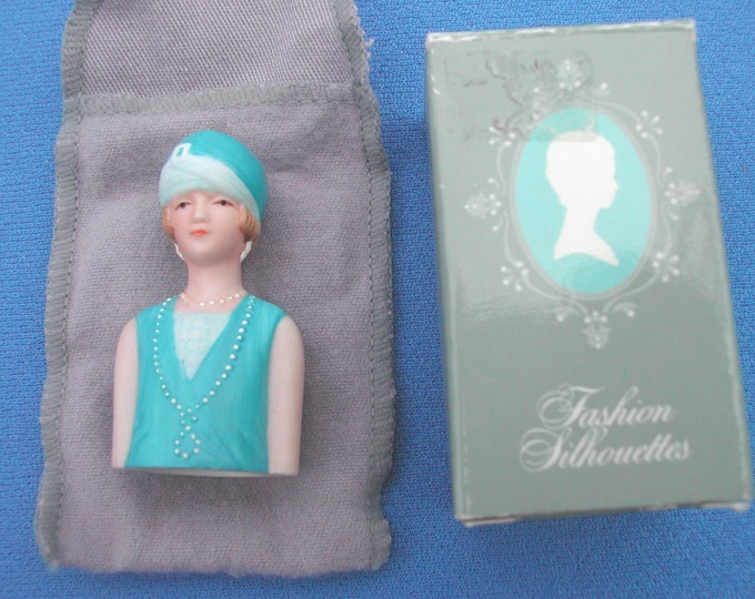 Avon 1927 Flapper Thimble Box and Protector Etsy