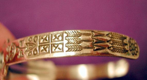 Unsigned Sanford Native American Silverplate Brac… - image 5