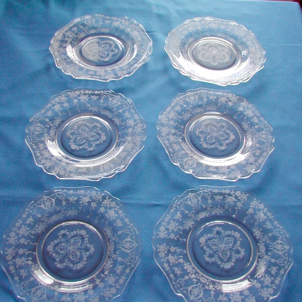 EIGHT Cambridge Diane 8" Salad Plates