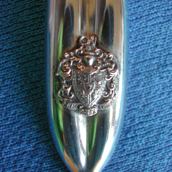 Sterling Bolo Tips With Fraternity Crest