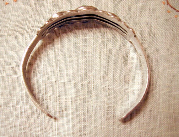 Unsigned Sanford Native American Silverplate Brac… - image 3