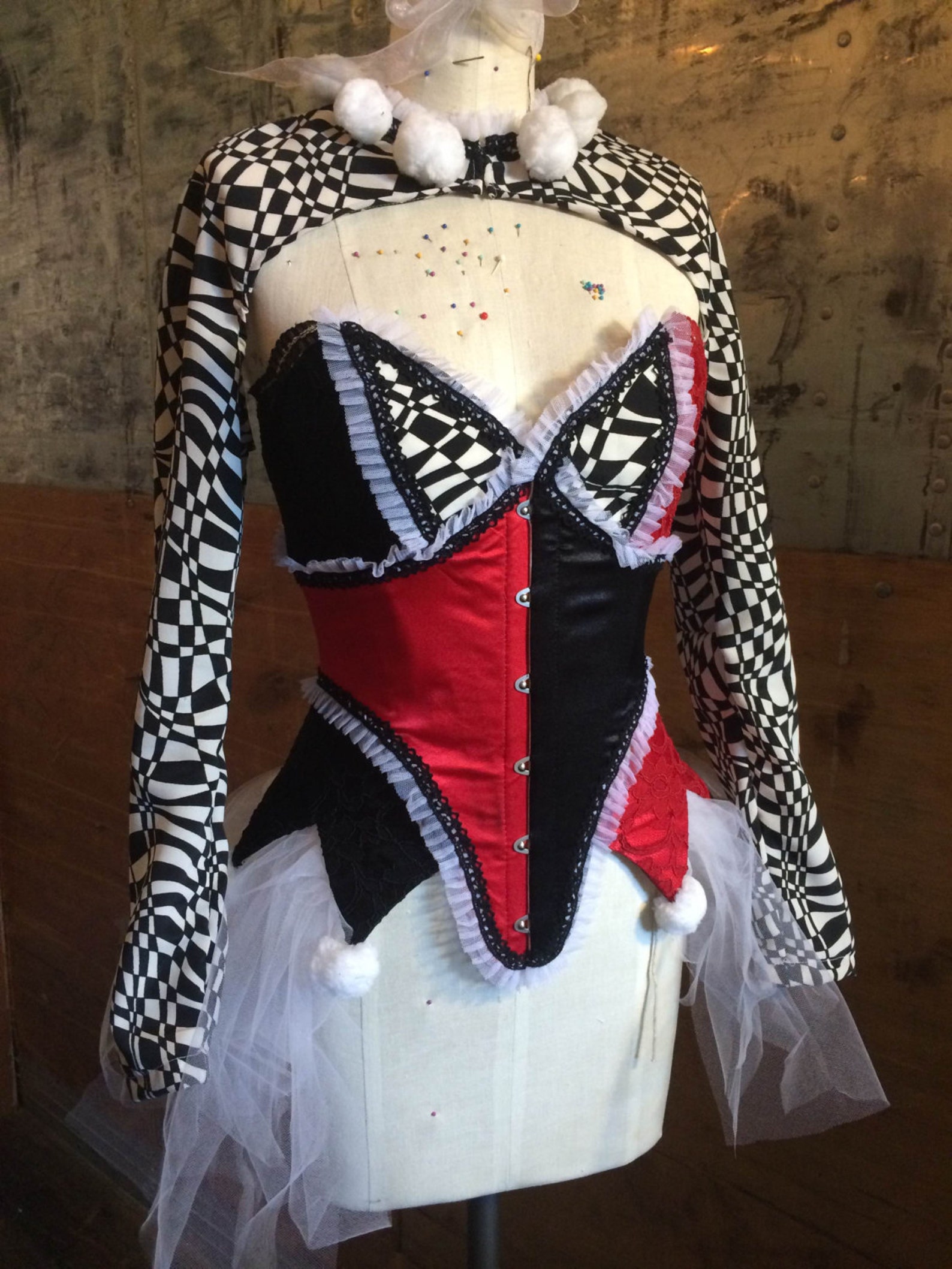 Harley Quinn Corset Costume Etsy