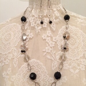 Black & Clear Crystal Jewelry set