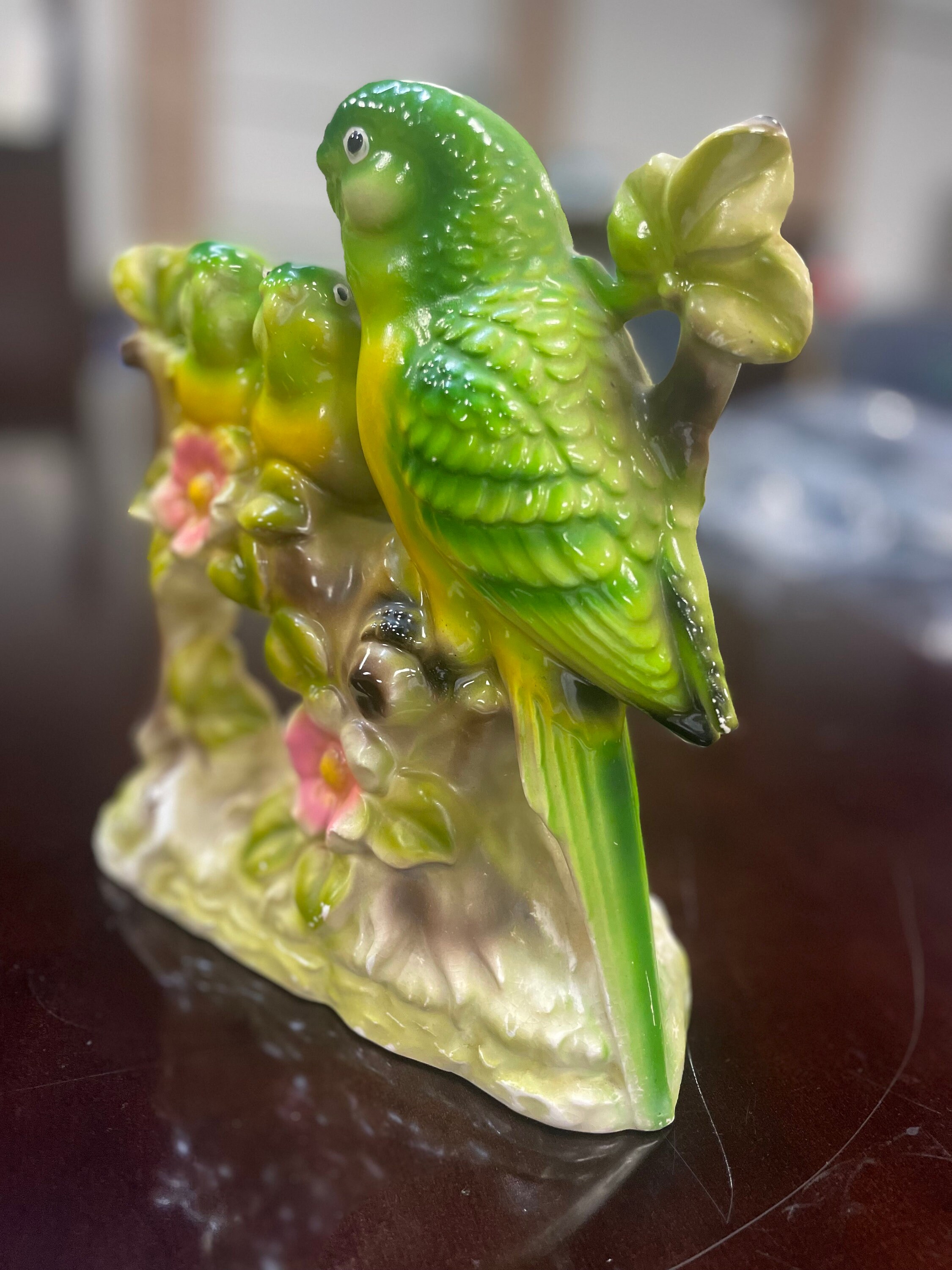 Vintage Mid Century Green Ceramic Parrot Parakeet Ceramic Bird - Etsy UK