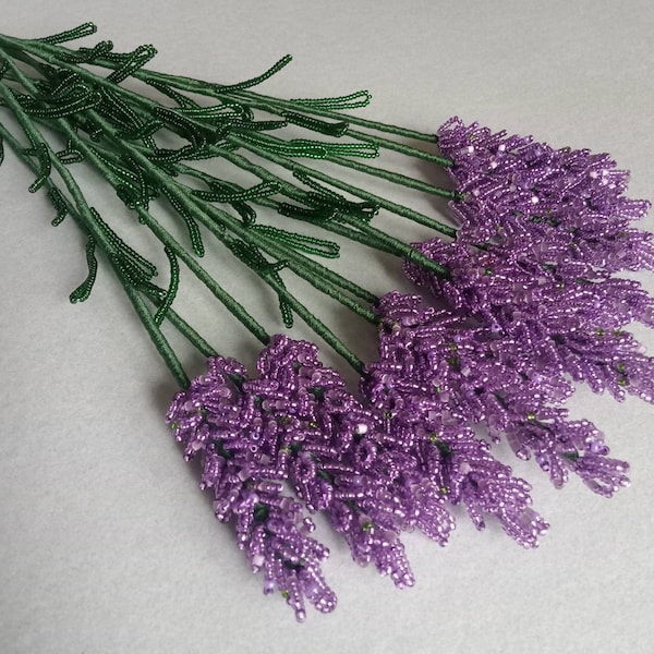 Lavender, French beaded lavender flowers, Artificial flowers, Home Decor, house warming gift